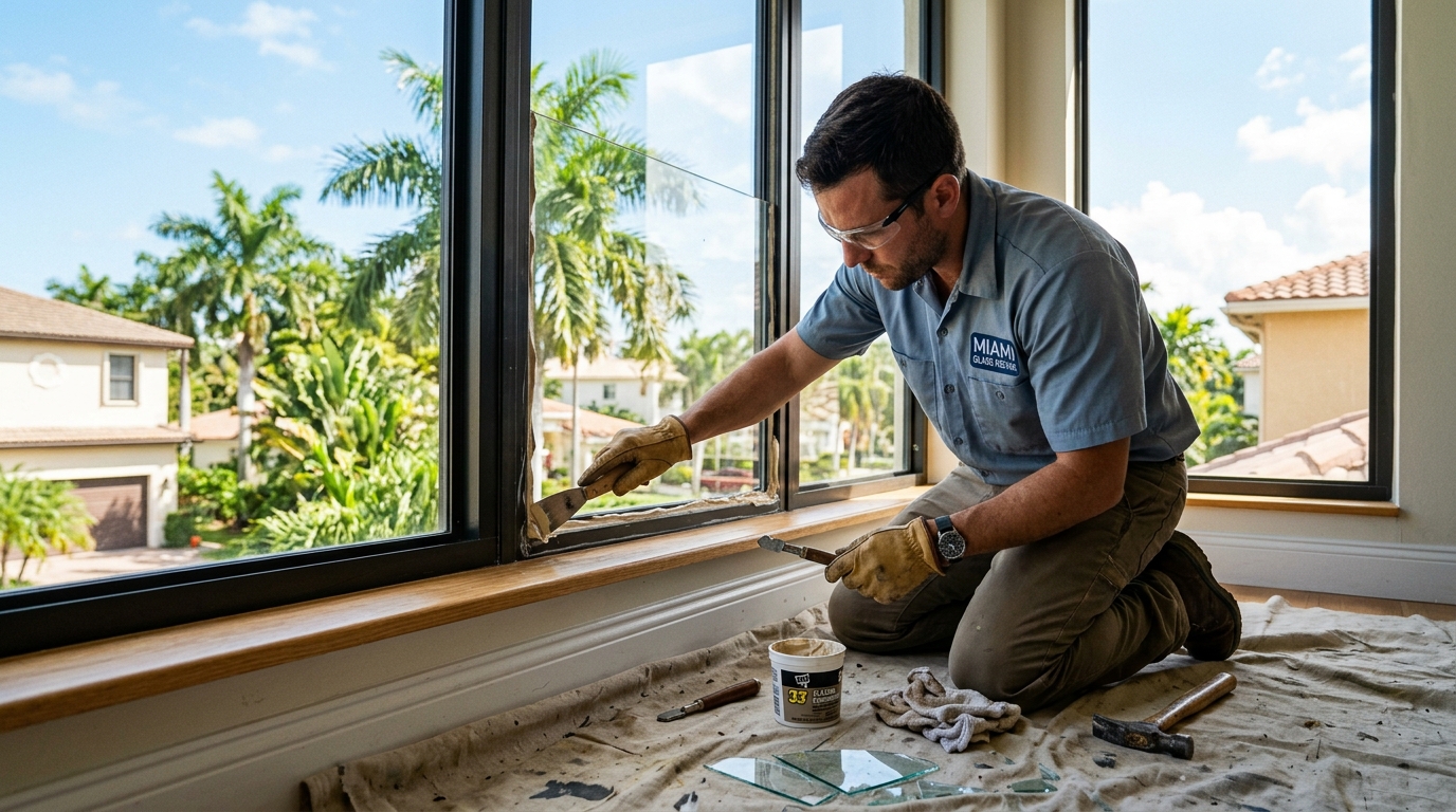 Architectural glass installation — Miami