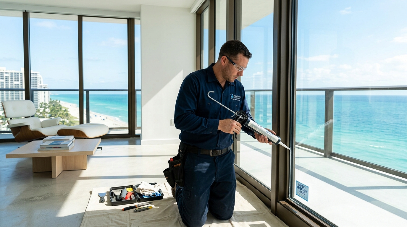 Glass installation Miami residential villa